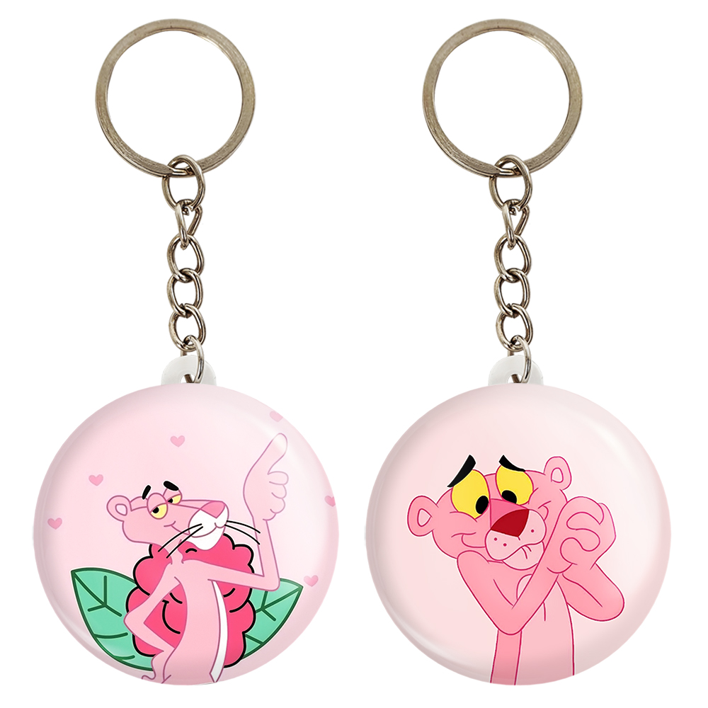 جاکلیدی خندالو مدل پلنگ صورتی کد 14041401 مجموعه 2 عددی