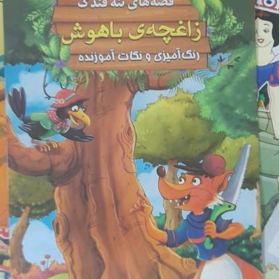 کتاب داستان زاغچه باهوش ویژه کودکان و نوجوانان/ رحلی/همراه رنگ آمیزی