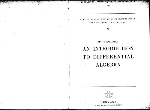 خرید و دانلود نسخه کامل کتاب Introduction to differential algebra