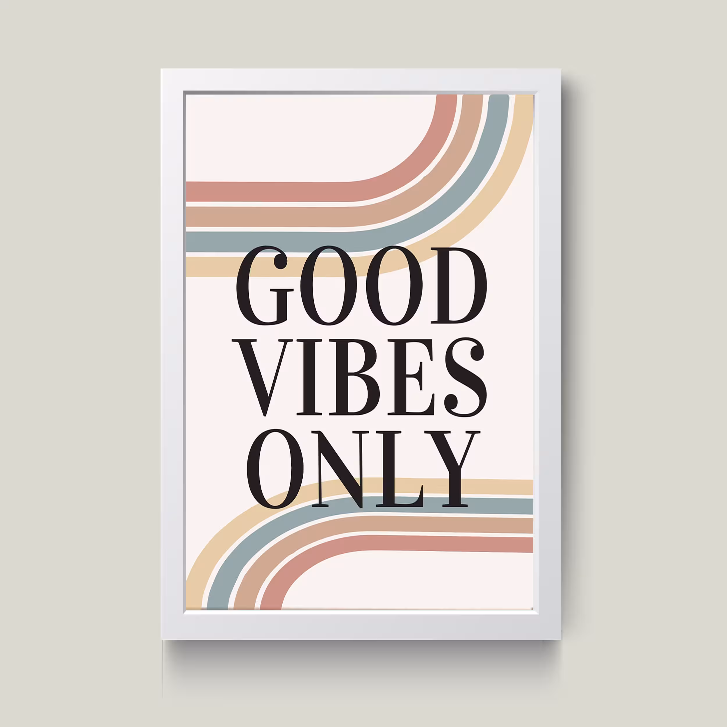 تابلو مدل مینیمال Good Vibes only کدS2922-b