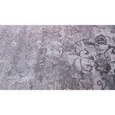 فرش ماشینی زمرد مشهد طرح پتینه کد TA116 زمینه طوسی