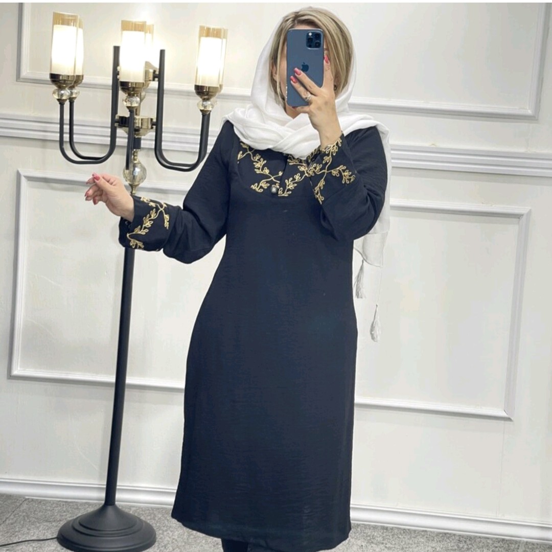مانتو جلو بسته تک رنگ
