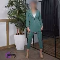 کت و شلوار زنانه ست یقه انگلیسی مازراتی آیلا قد قابل تغییر 