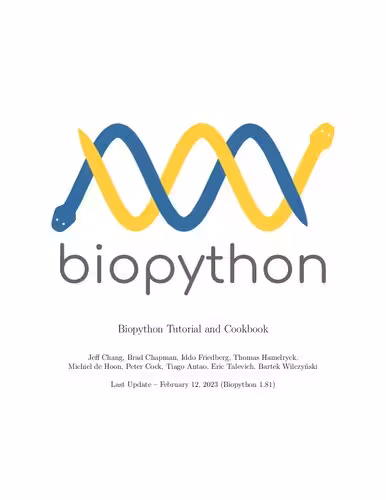 خرید و دانلود نسخه کامل کتاب Biopython Tutorial and Cookbook (Updated Version 1.81)