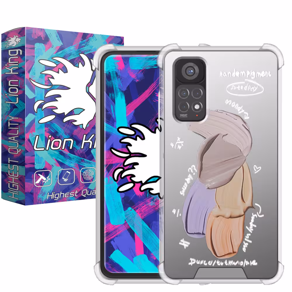 کاور لاین کینگ مدل آینه ایی نشکن طرح گواش مناسب برای گوشی موبایل شیایومی Redmi Note 11 Global Note 11S