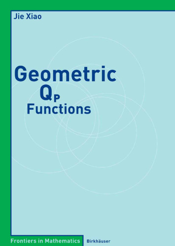 خرید و دانلود نسخه کامل کتاب Geometric Qp Functions (Frontiers in Mathematics)