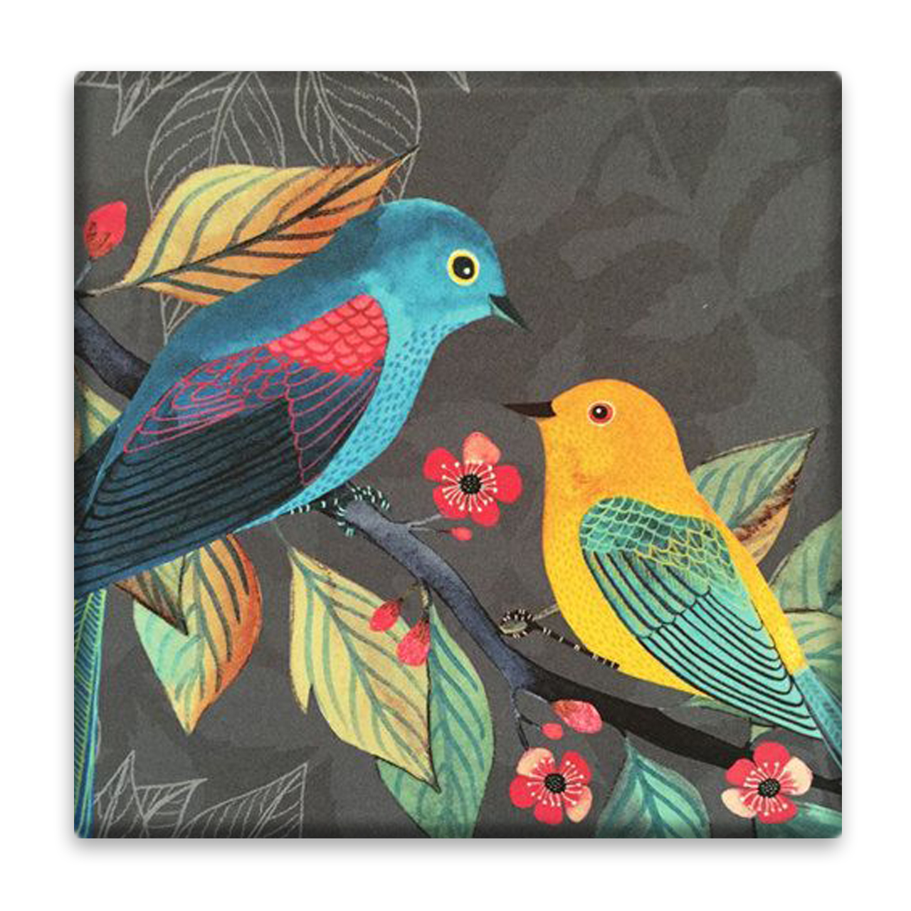 زیر لیوانی  مدل پرندگان عاشق کد    3884614_2053