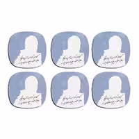 زیر لیوانی ترمه طراحان ایده مدل آدم بی شکل کد trm116 بسته شش عددی