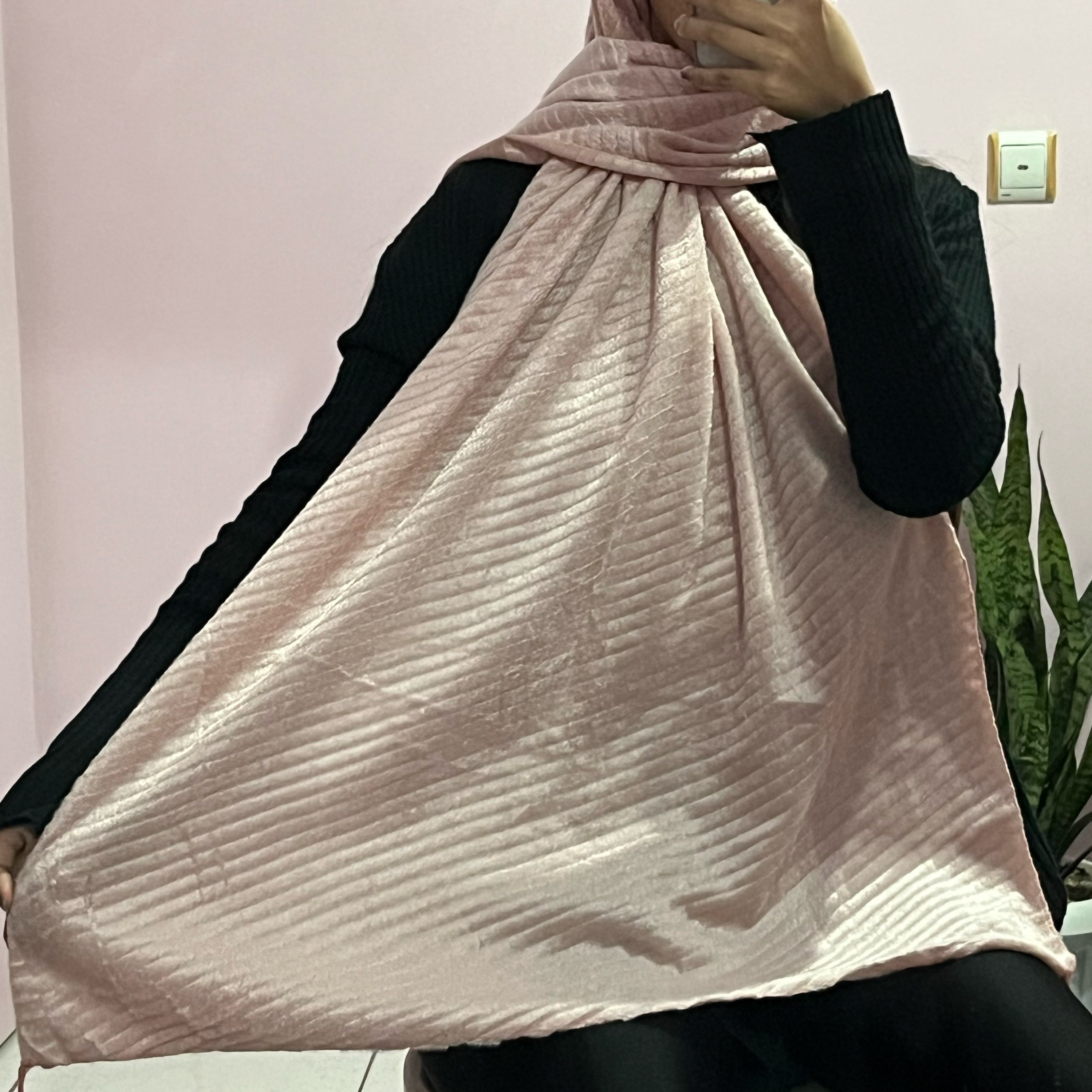 شال زمستانی صورتی