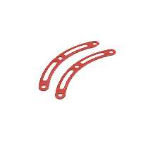 سازه رباتیک مدل منحنی شیاردار فلزی رنگی بسته 2 عددی