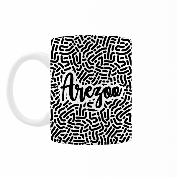 ماگ رژارت مدل اسم آرزو