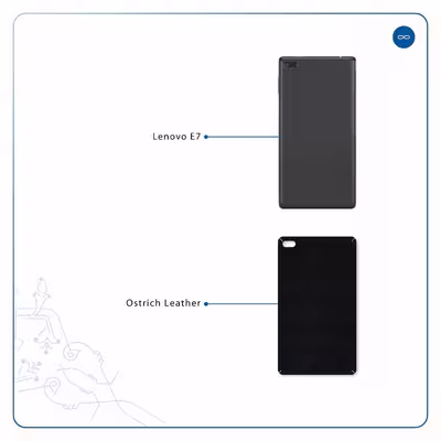 برچسب پوششی ماهوت مدل Ostrich-Leather مناسب برای تبلت لنوو E7