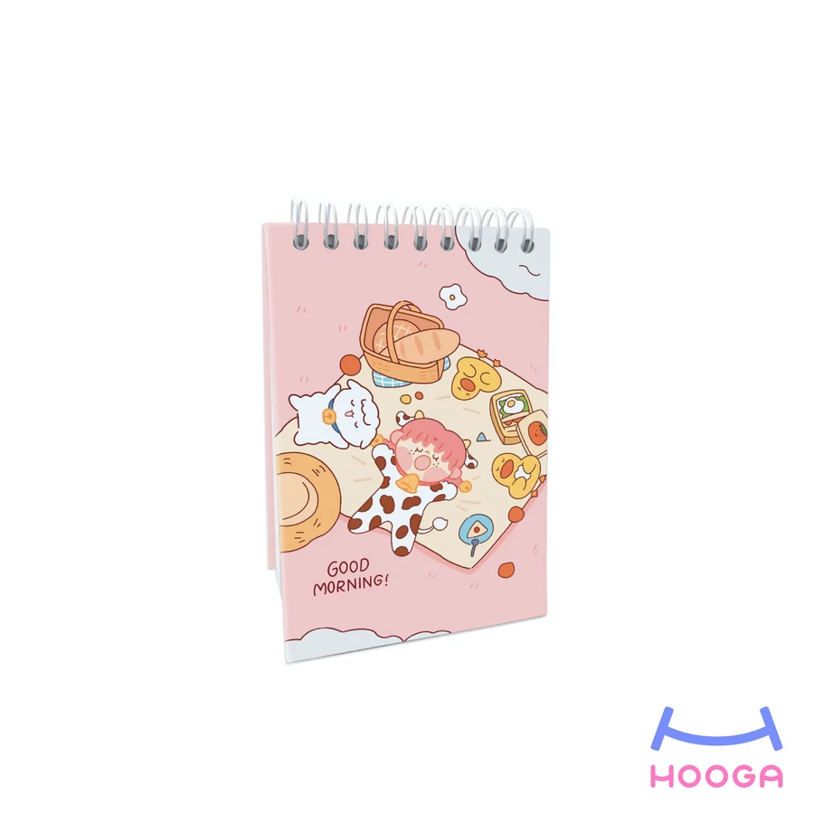 دفترچه یادداشت جلد سخت طرح دختر خوابالو - هوگا شاپ - فروش انواع محصولات فانتزی