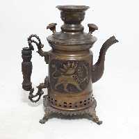 کتری برنجی ذعالی (شکاری) قلم 