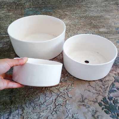 گلدان سرامیکی مدل بنسای کد e400 مجموعه 3 عددی