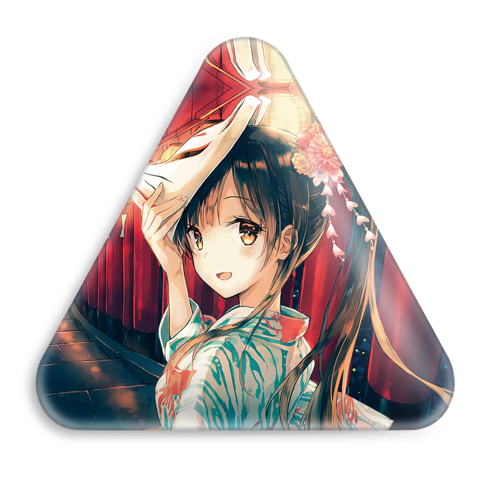 پیکسل خندالو طرح انیمه دختر مدل مثلثی کد 12151