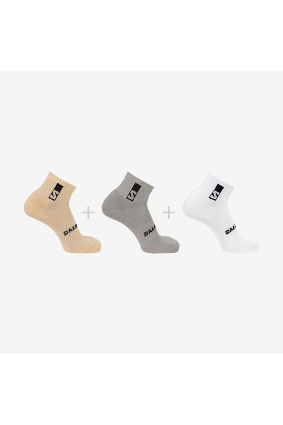 جوراب چند رنگ مردانه و زنانه 3 بسته مچ پا یونیزکس Salomon