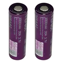 باتری لیتیوم یون قابل شارژ افست مدل HP-18650-35A ظرفیت 3000 میلی آمپر ساعت بسته دو عددی