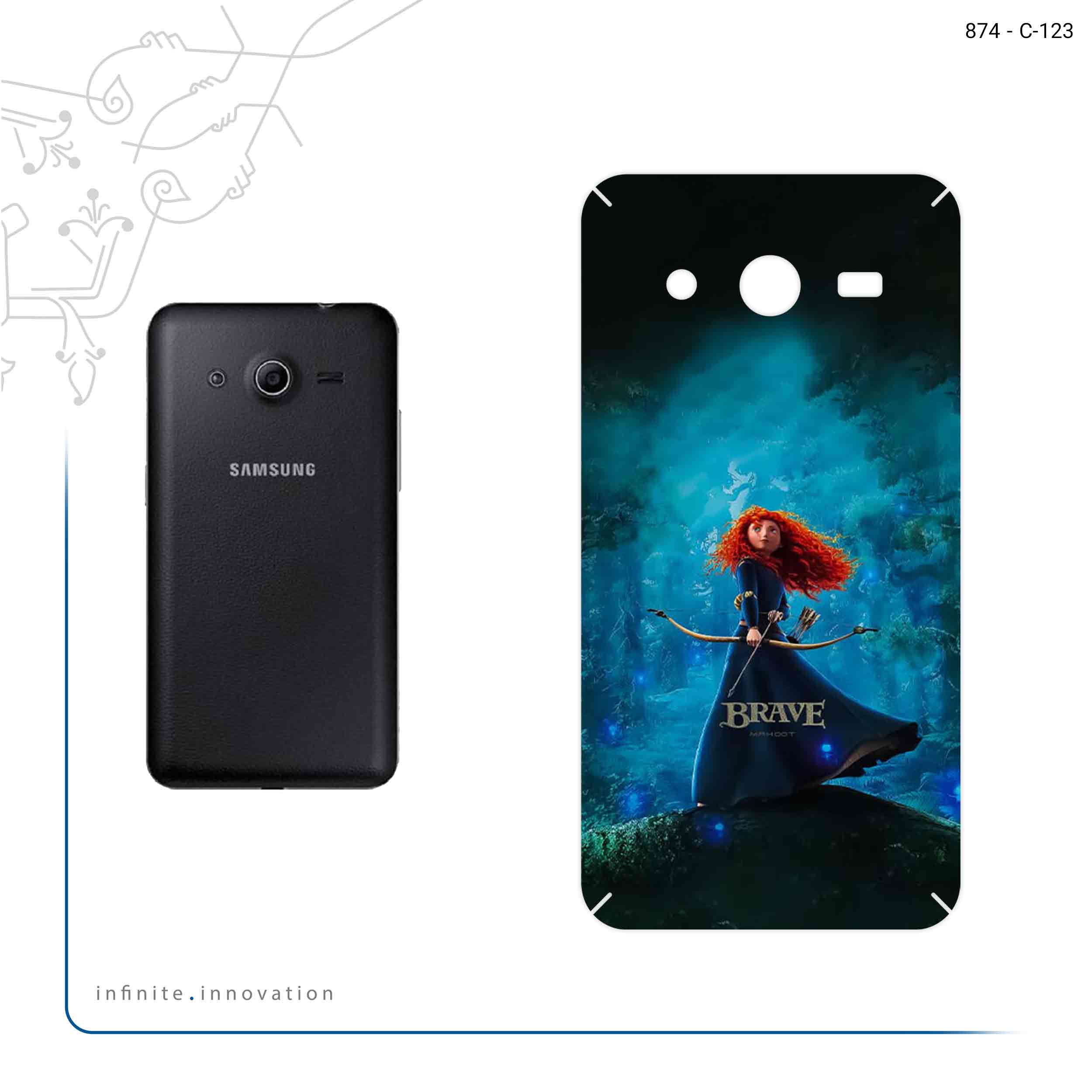 برچسب پوششی ماهوت مدل Brave مناسب برای گوشی موبایل سامسونگ Galaxy Core 2