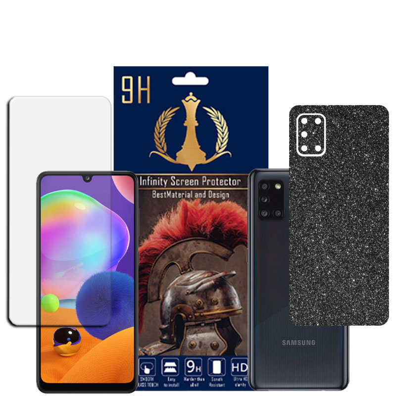 برچسب پوششی اینفینیتی مدل PRO MAX مناسب برای گوشی موبایل سامسونگ GALAXY A31 به همراه محافظ صفحه نمایش