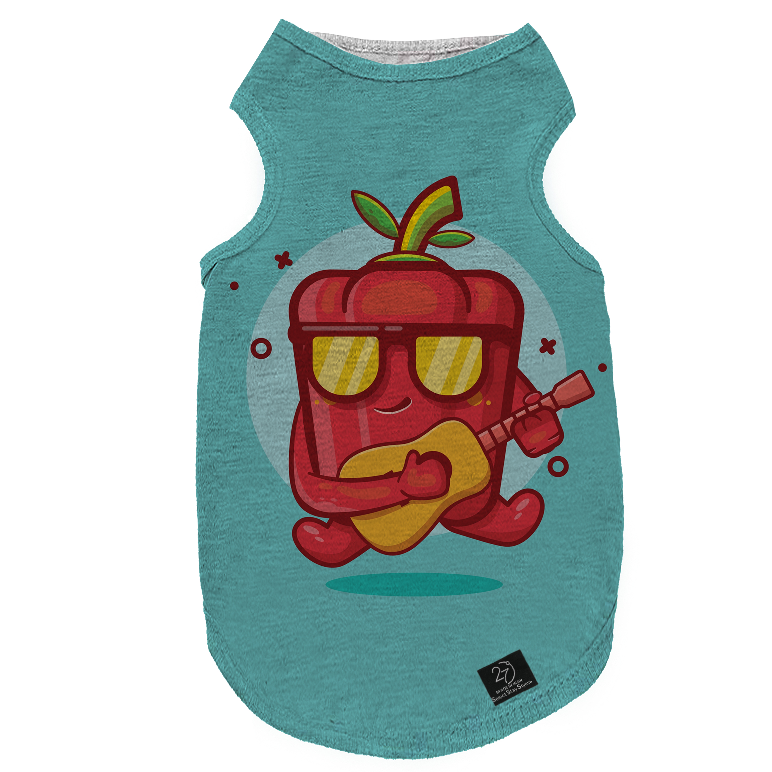 لباس سگ و گربه 27 طرح Happy Red Paprika Character کد MH508 سایز S