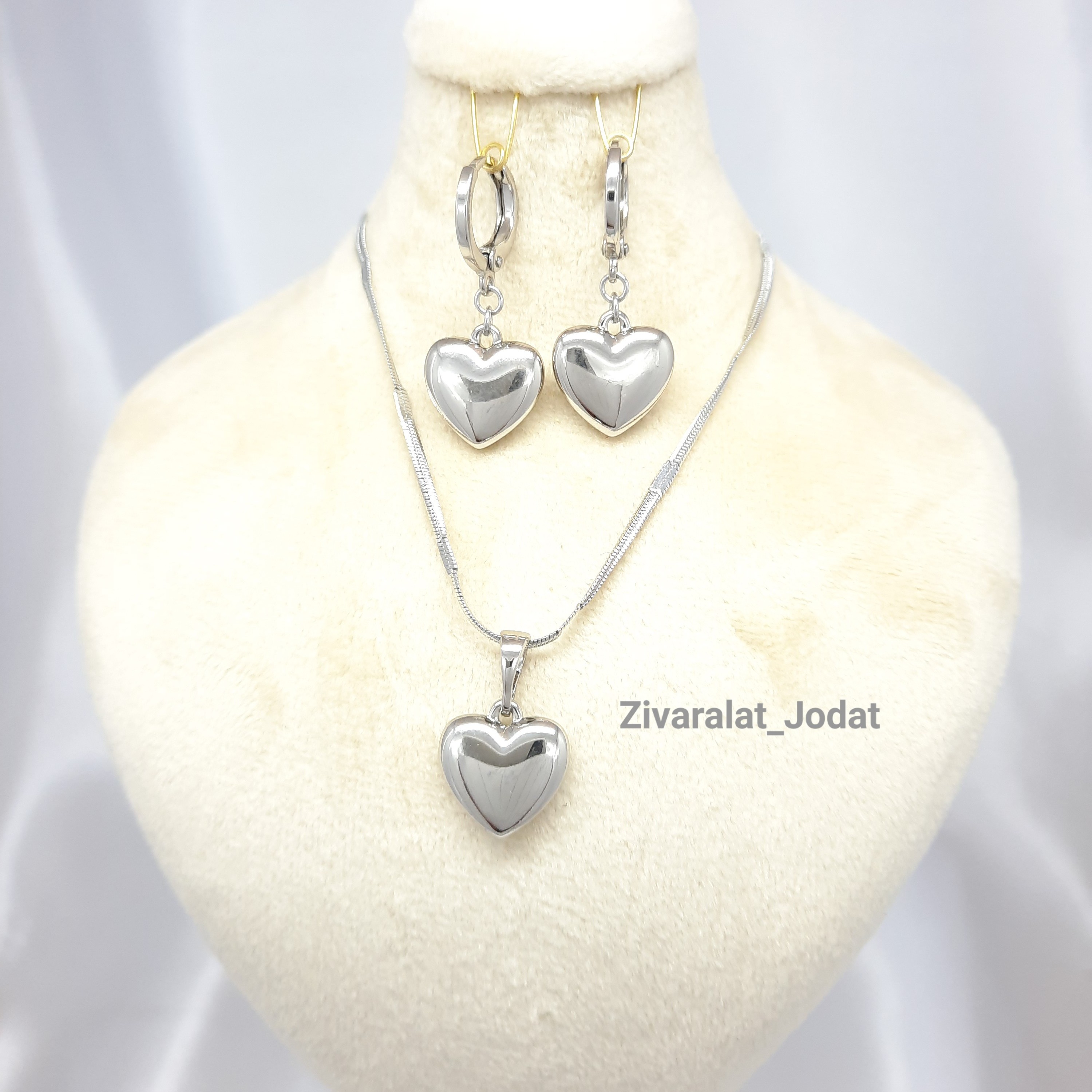 نیم ست قلب با زنجیر ژوپینگ کدهایN11 با Z17