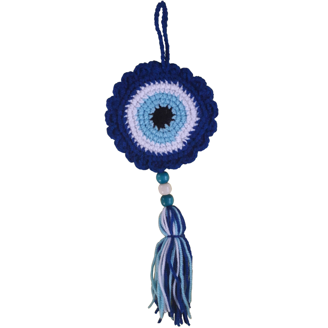 آویز بافتنی طرح چشم زخم کد 0225