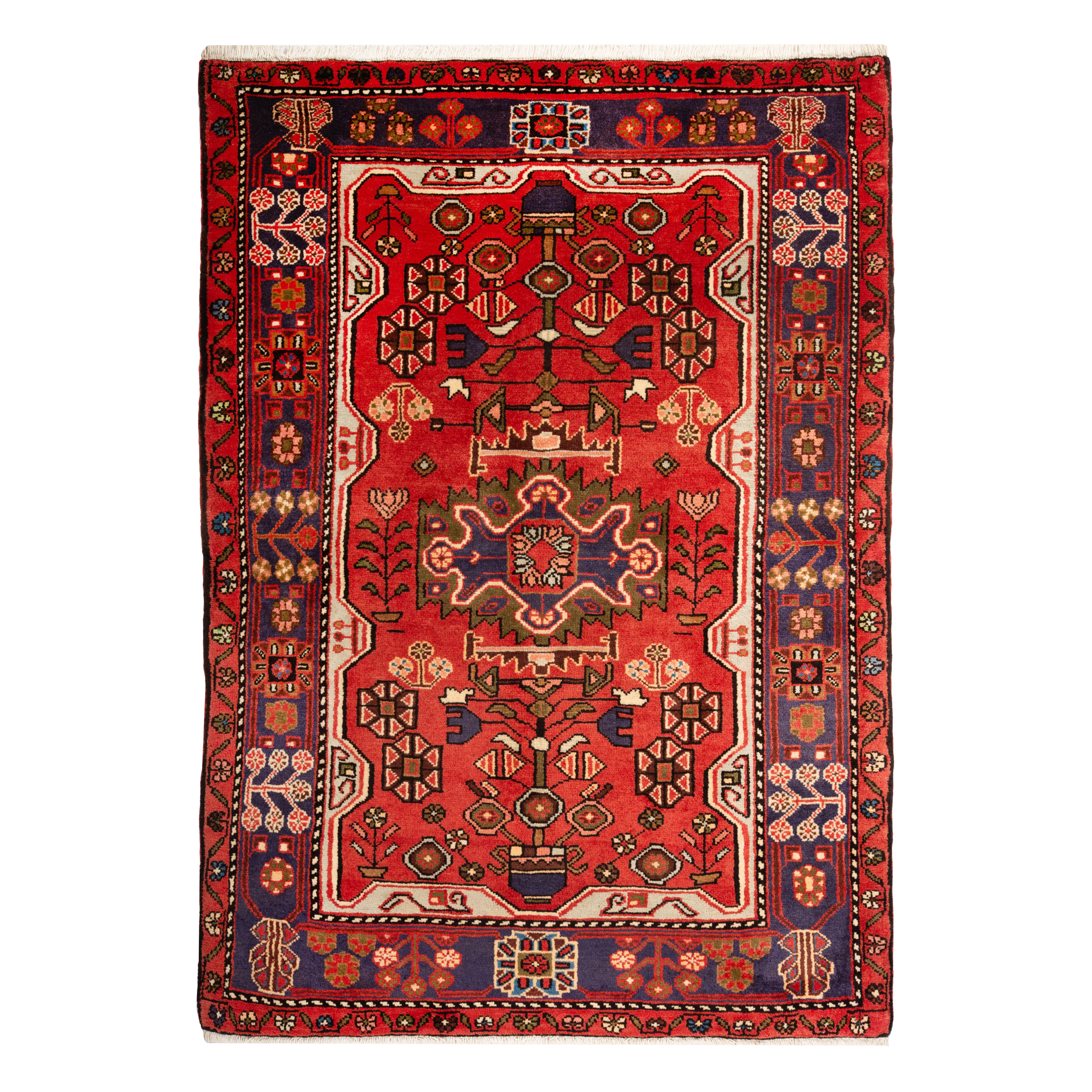 فرش دستبافت یک و نیم متری مدل نهاوند کد 49.10048