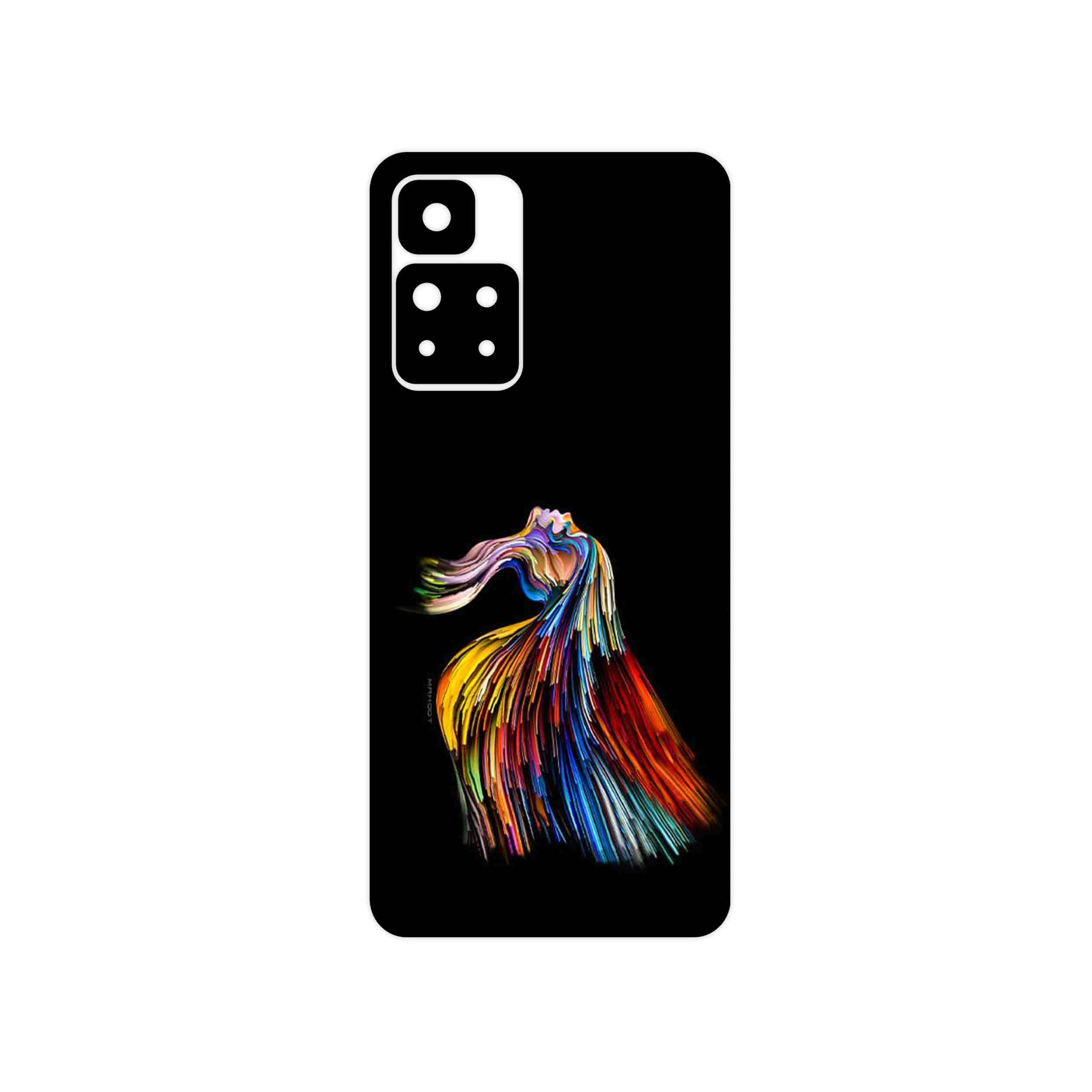 برچسب پوششی ماهوت مدل Rainbow Hair Digital Art مناسب برای گوشی موبایل شیائومی Redmi Note 11 Pro Plus 5G