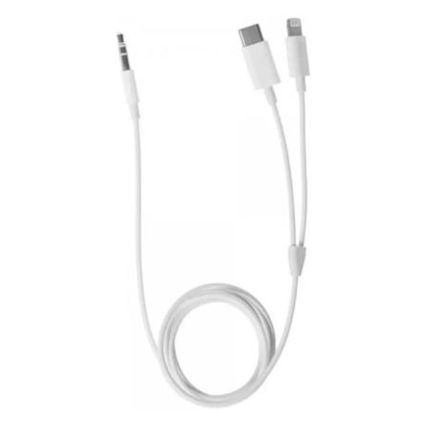 کابل تبدیل AUX به لایتنینگ / USB-C مدل JH-CM32 طول 1 متر
