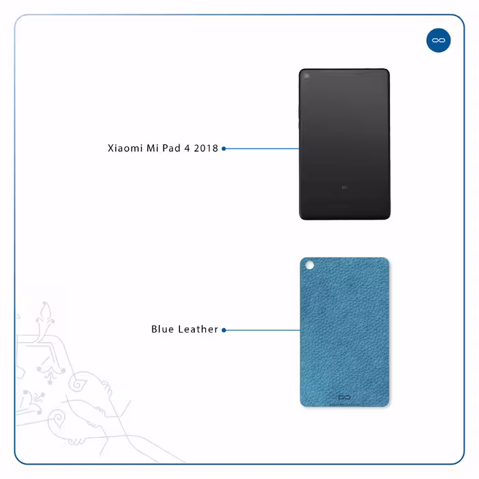 برچسب پوششی ماهوت مدل Blue-Leather مناسب برای تبلت شیائومی Mi Pad 4 2018
