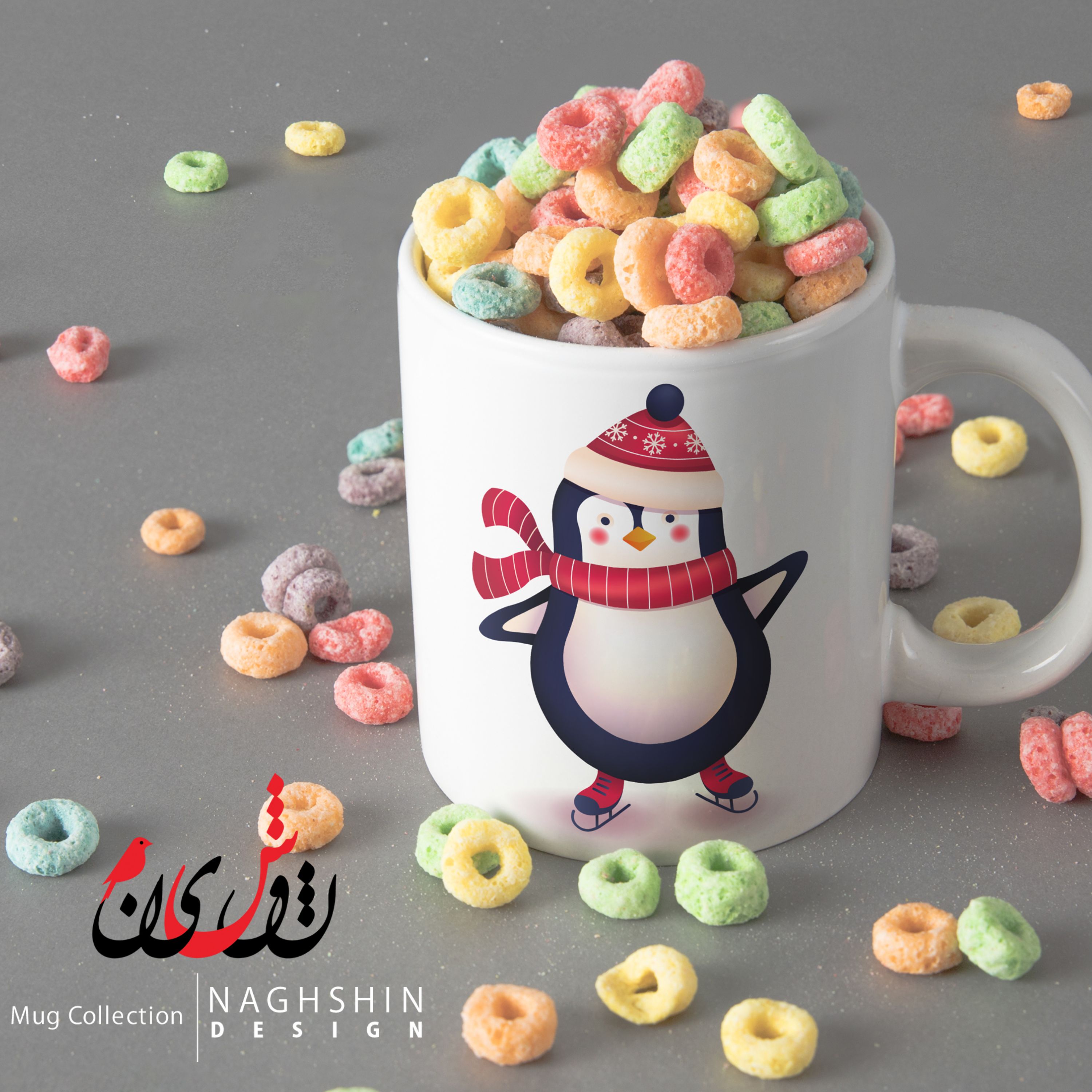 ماگ سرامیکی طرح پنگوئن