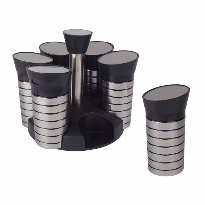 ست جای ادویه 7 پارچه طرح استیل کد 990002