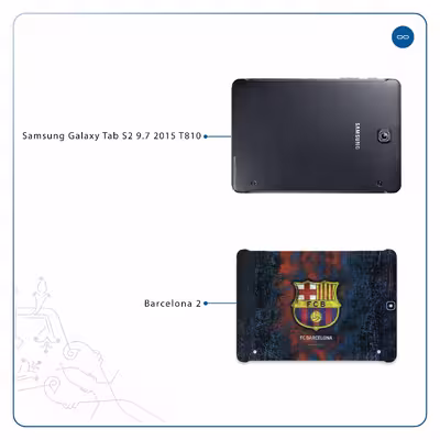 برچسب پوششی ماهوت مدل BARCELONA-2 مناسب برای تبلت سامسونگ Galaxy Tab S2 9.7 2015 T810