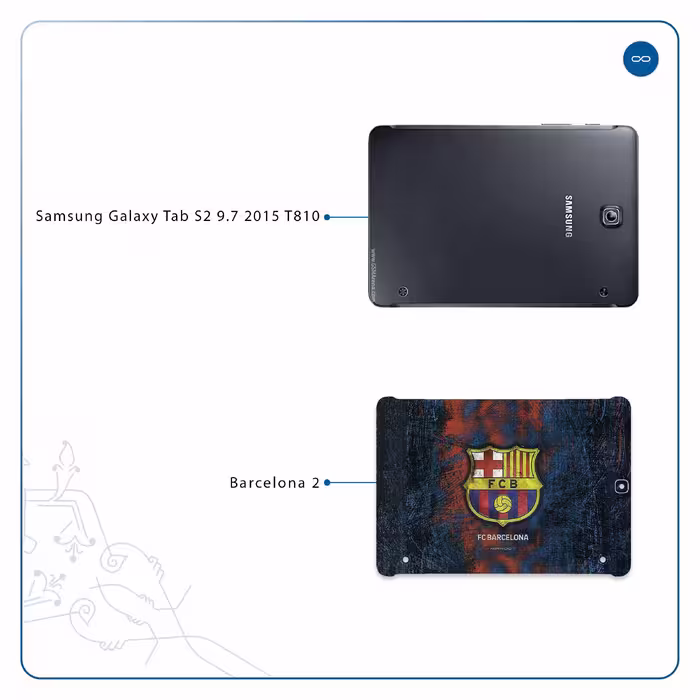 برچسب پوششی ماهوت مدل BARCELONA-2 مناسب برای تبلت سامسونگ Galaxy Tab S2 9.7 2015 T810