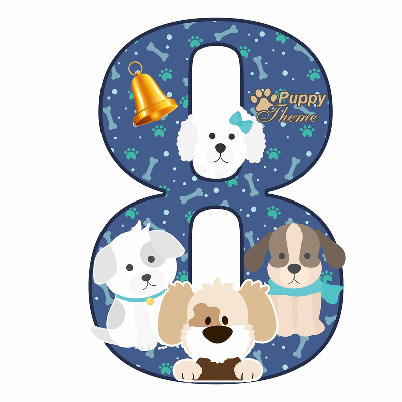 استند رومیزی تولد مدل عدد 8 طرح پاپی کد 1111