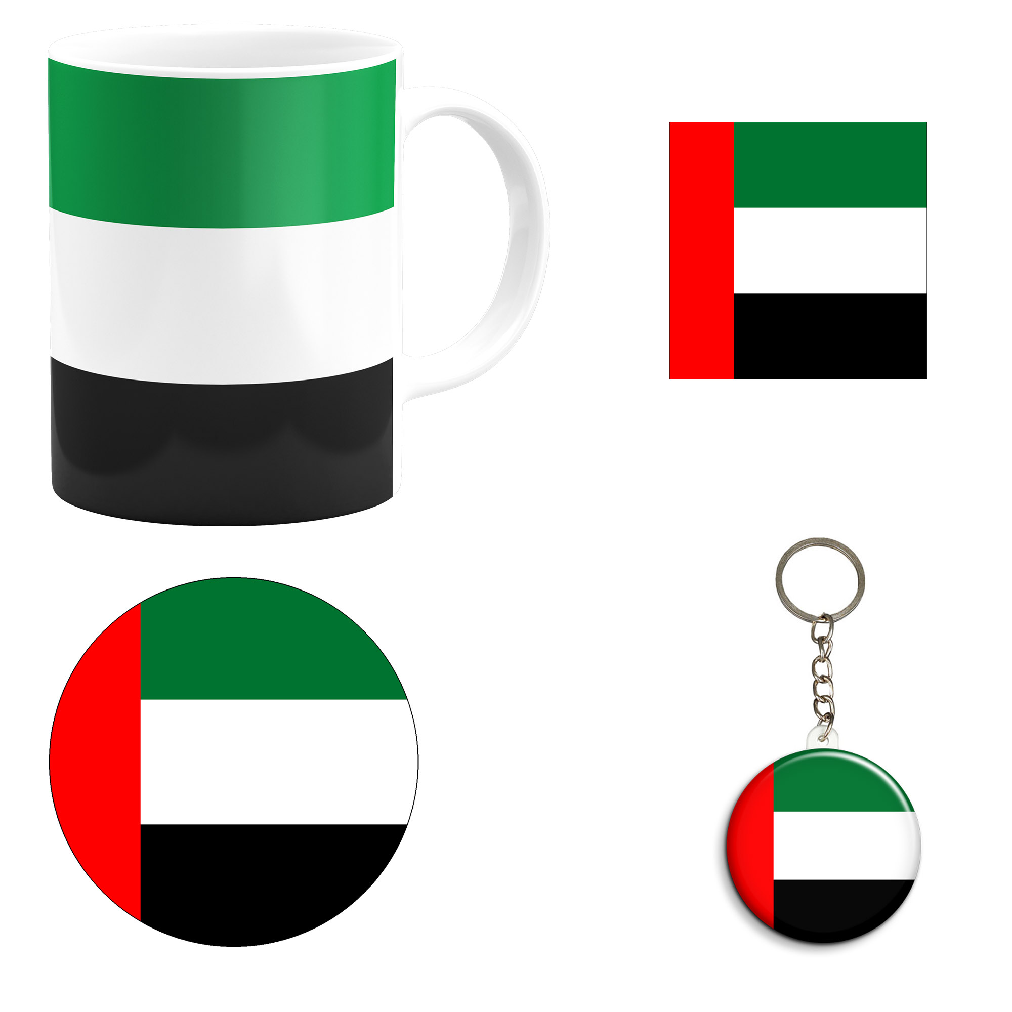 ست هدیه ماگ طرح پرچم امارات متحده عربی مدل United Arab Emirates کد M1