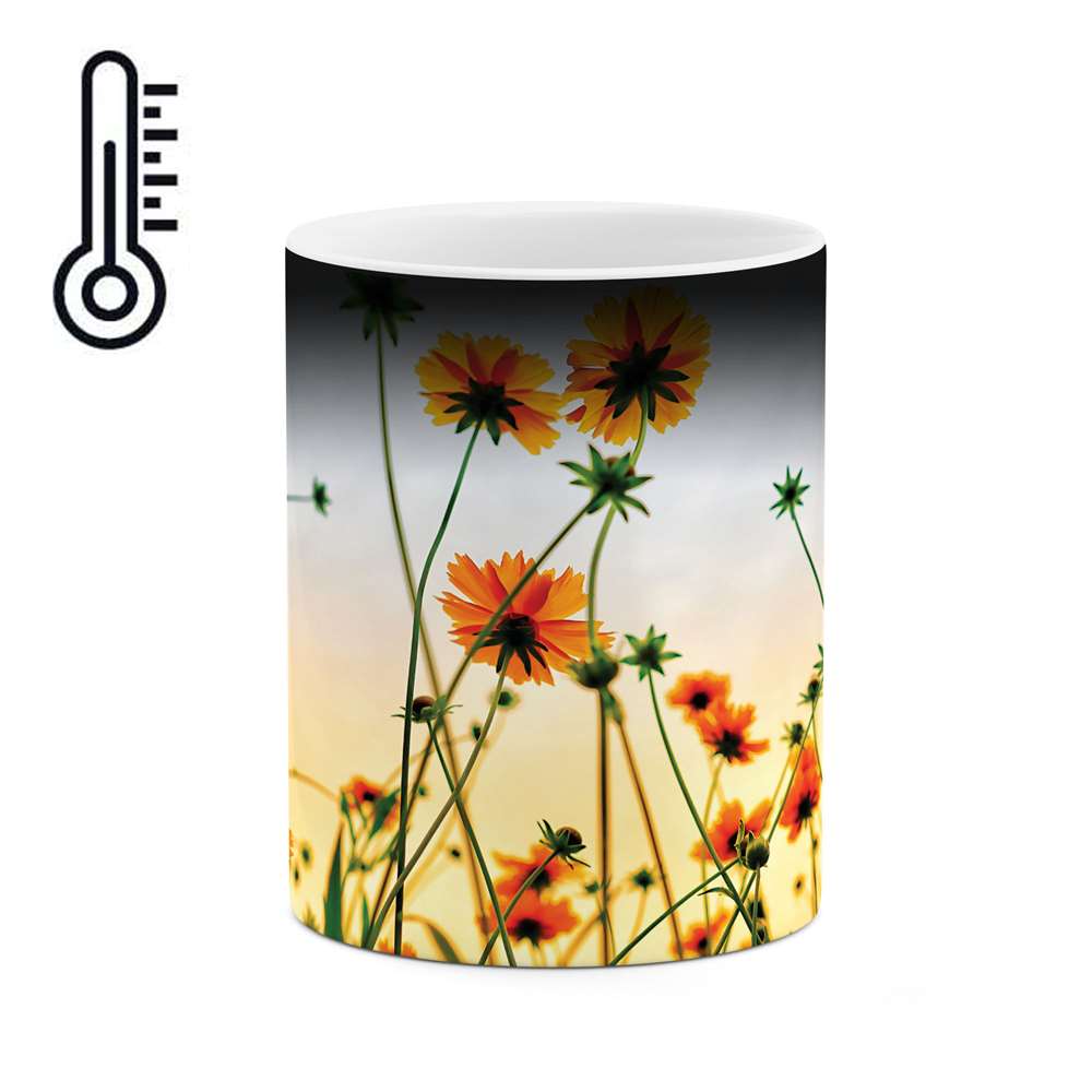 ماگ حرارتی طرح گل مدل mgph02236