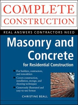  Beall C, Masonry and Concrete for Residental Construction, 2000 - دانلود کتاب های دانشگاهی