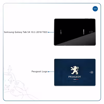 برچسب پوششی ماهوت مدل Peugeot-Logo مناسب برای تبلت سامسونگ Galaxy Tab S4 10.5 2018 T835