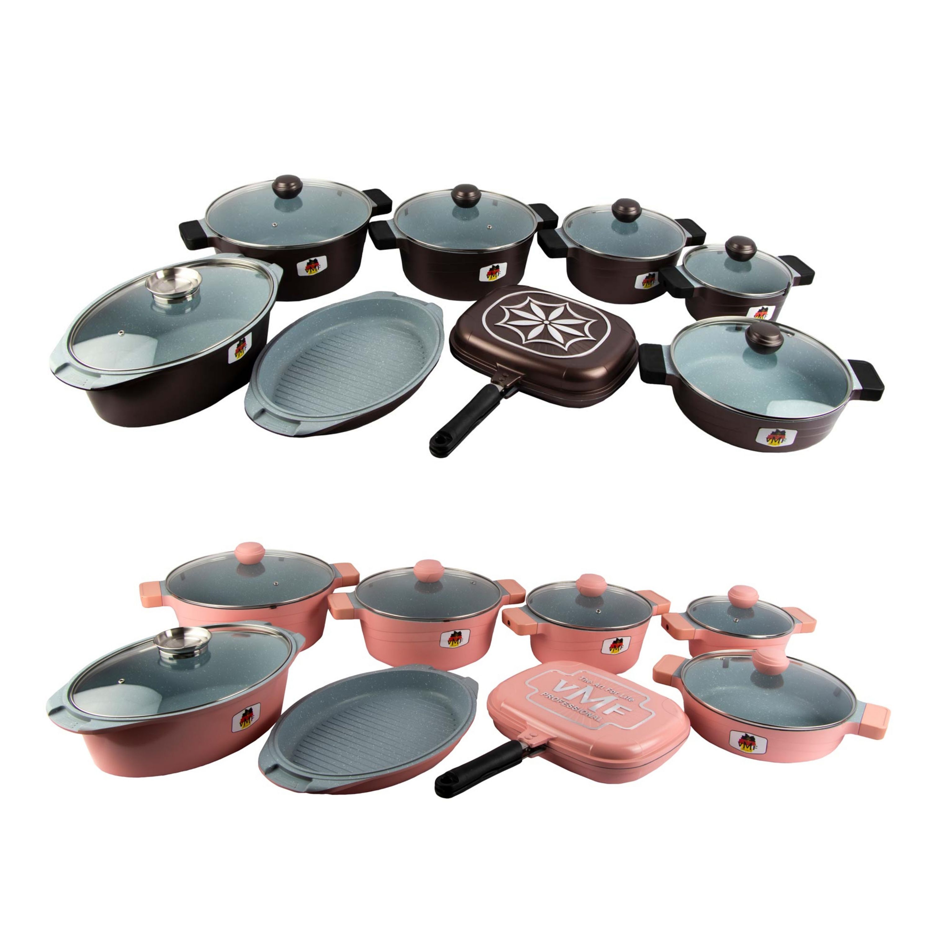 سرویس چدن گرانیت 18 پارچه VMF شکلاتی 