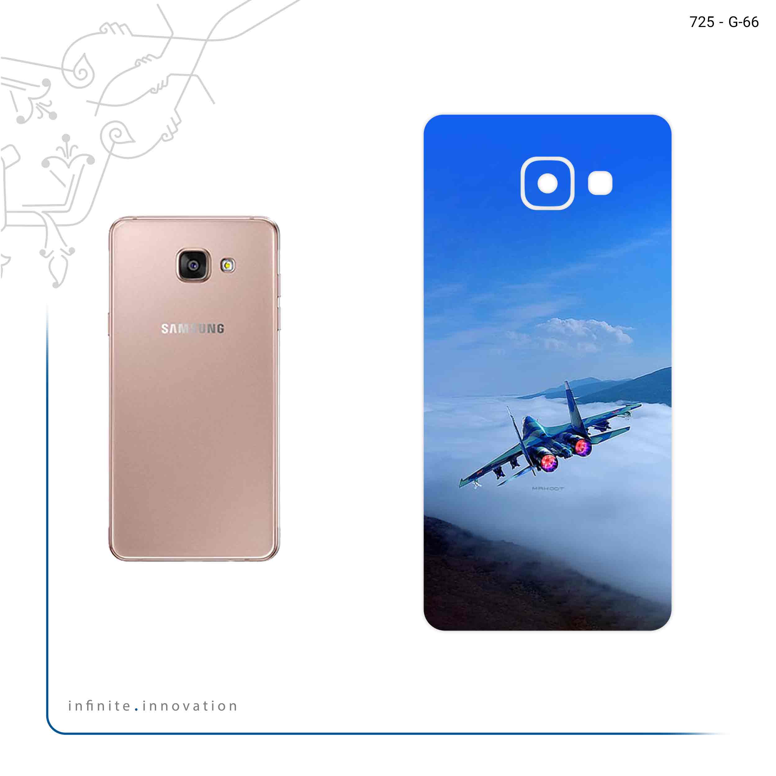 برچسب پوششی ماهوت مدل Fighter plane Su27 مناسب برای گوشی موبایل سامسونگ Galaxy A5 2016