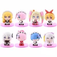فیگور مدل ری زیرو Re:Zero طرح رم Rem مجموعه 8 عددی