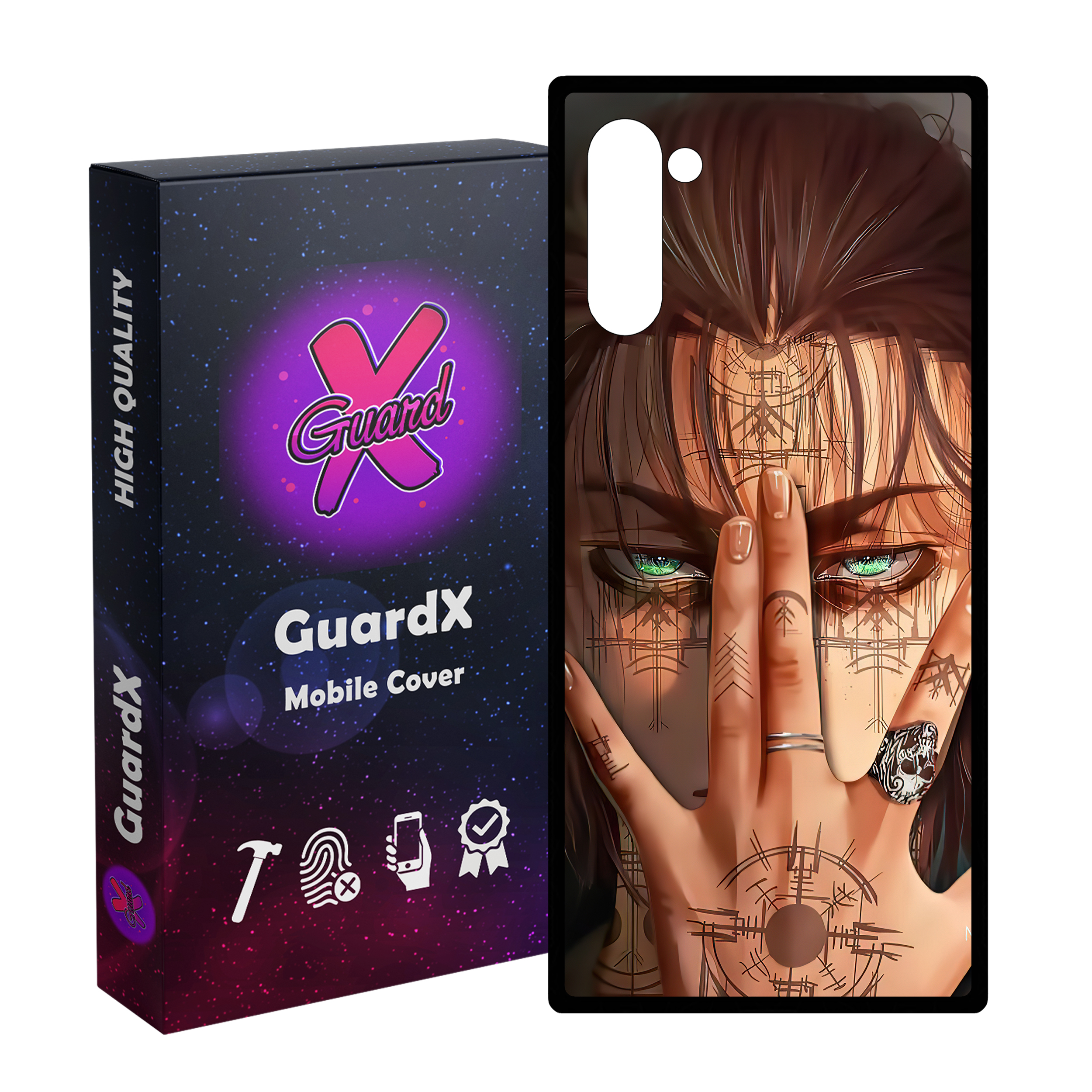 کاور گارد ایکس طرح Eren Anime مدل Glass10449 مناسب برای گوشی موبایل سامسونگ Galaxy Note 10