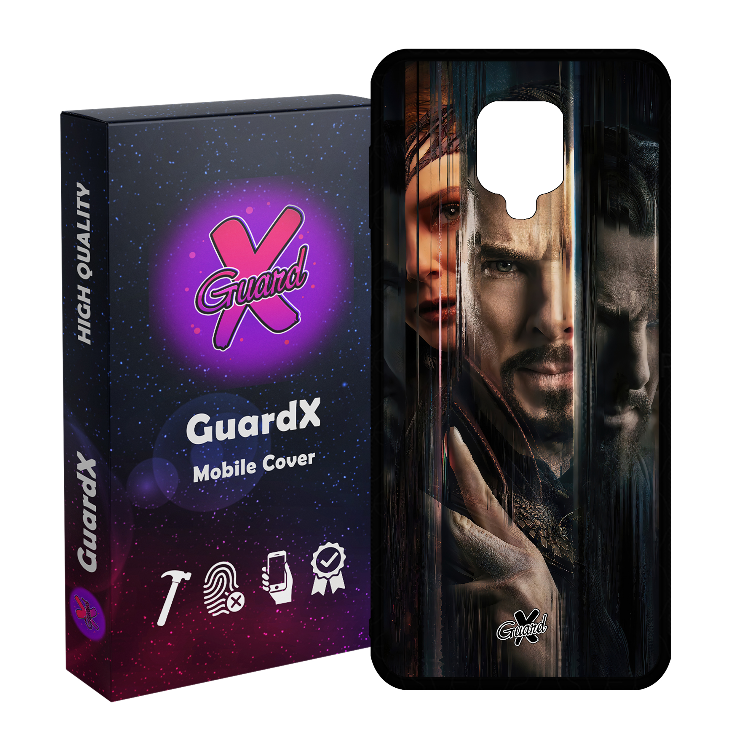 کاور گارد ایکس طرح دکتر استرنج مدل Glass10485 مناسب برای گوشی موبایل شیائومی Redmi Note9 Pro/Note 9 Pro Max/Redmi Note 9S/MI Poco M2 Pro