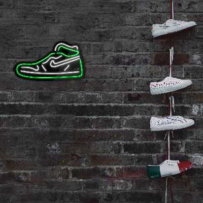 چراغ دیواری نئون دیزاین مدل Shoes-BL_GR