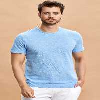 تی شرت آبی مردانه جیمز دوچرخه یقه T اسمایل SMILE