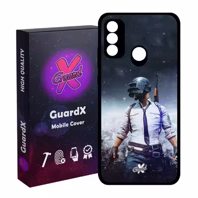 کاور گارد ایکس طرح Pubg مدل Glass10039 مناسب برای گوشی موبایل هوآوی P Smart 2020