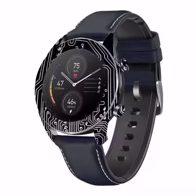 برچسب ماهوت طرح Black-Printed-Circuit-Board مناسب برای ساعت هوشمند آنر watch magic