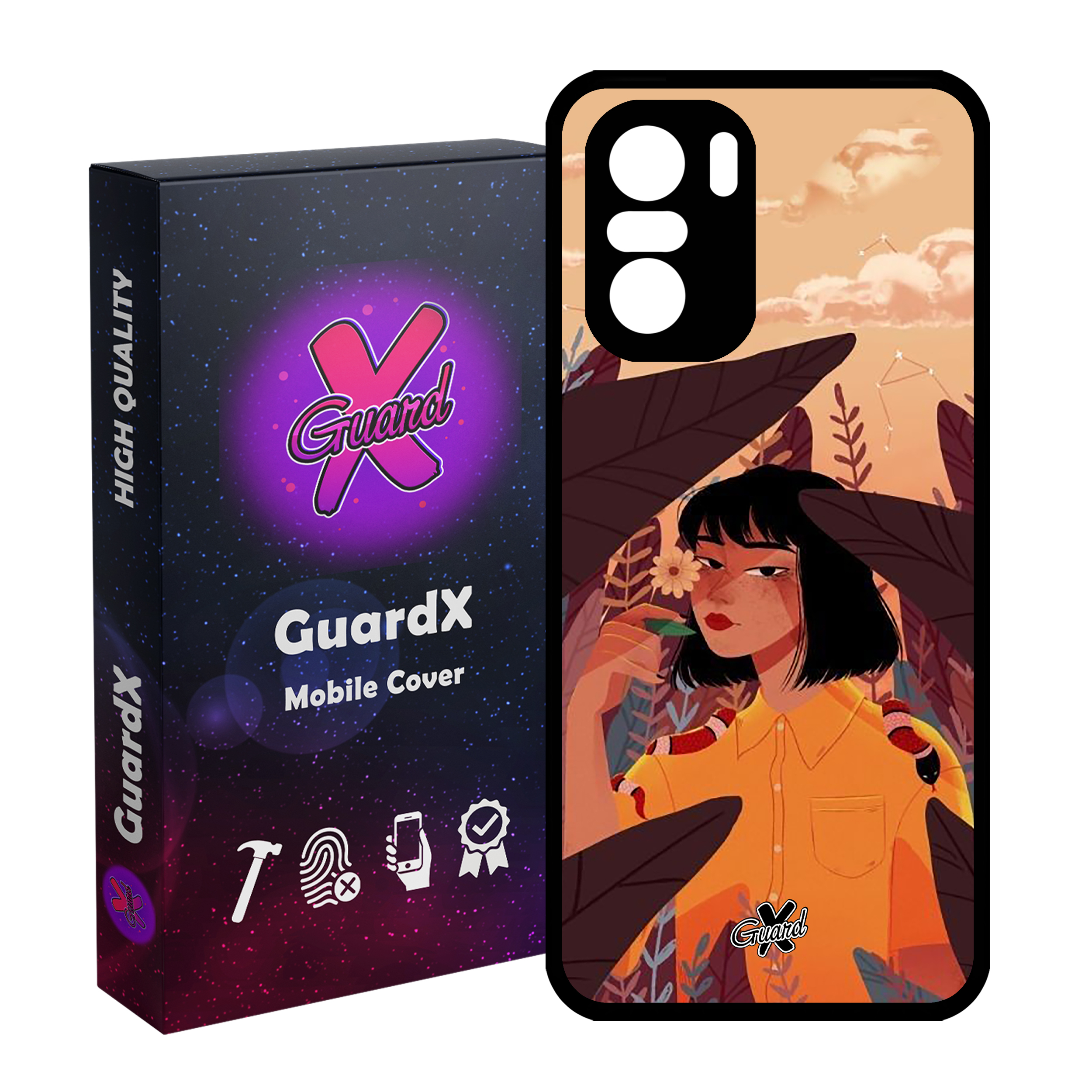 کاور گارد ایکس طرح Girl مدل Glass10327 مناسب برای گوشی موبایل شیائومی Poco F3/MI 11X/MI 11X Pro/Redmi K40/K40 Pro